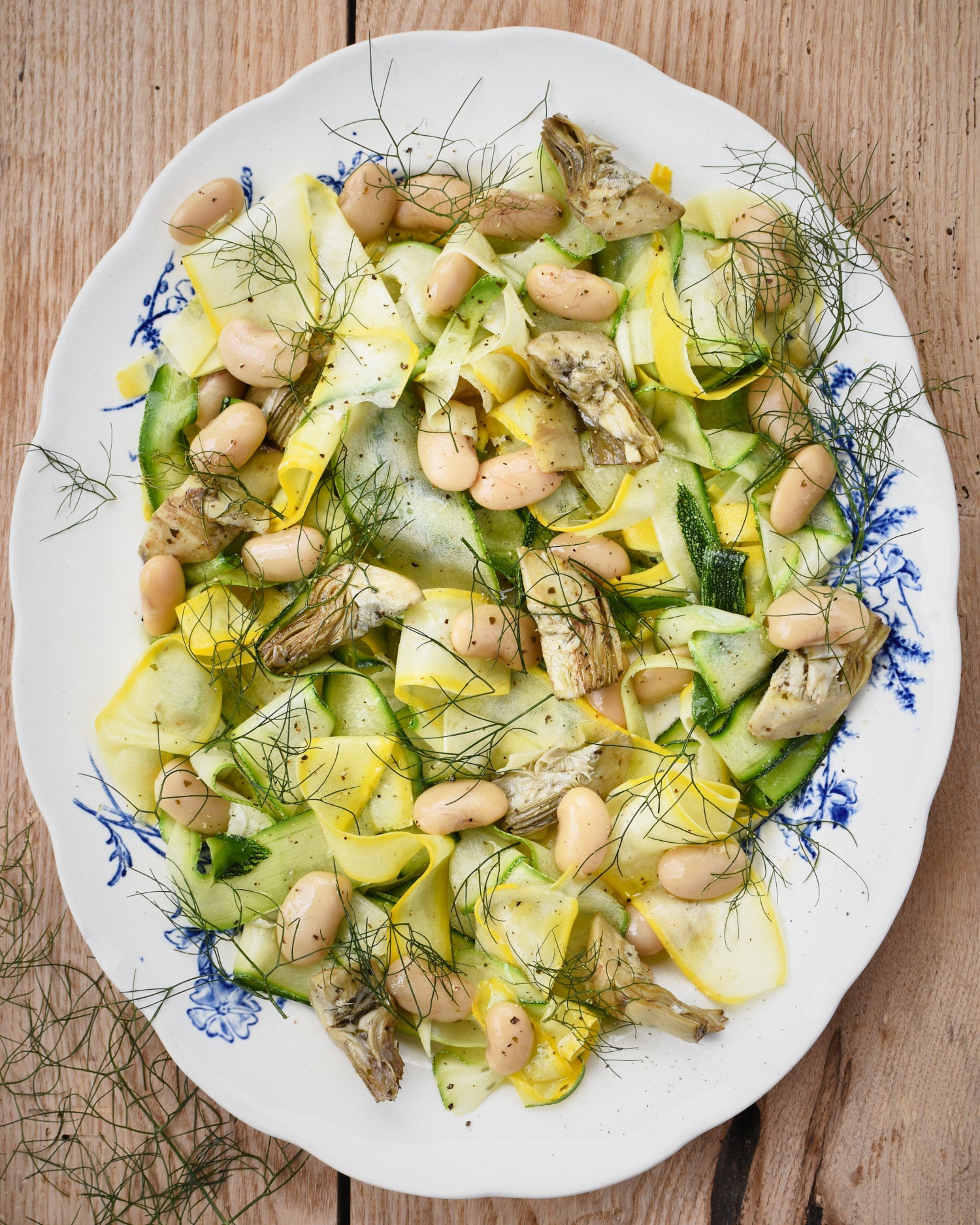 Courgette, Butter Bean and Artichoke Salad | Recipes | Aspall