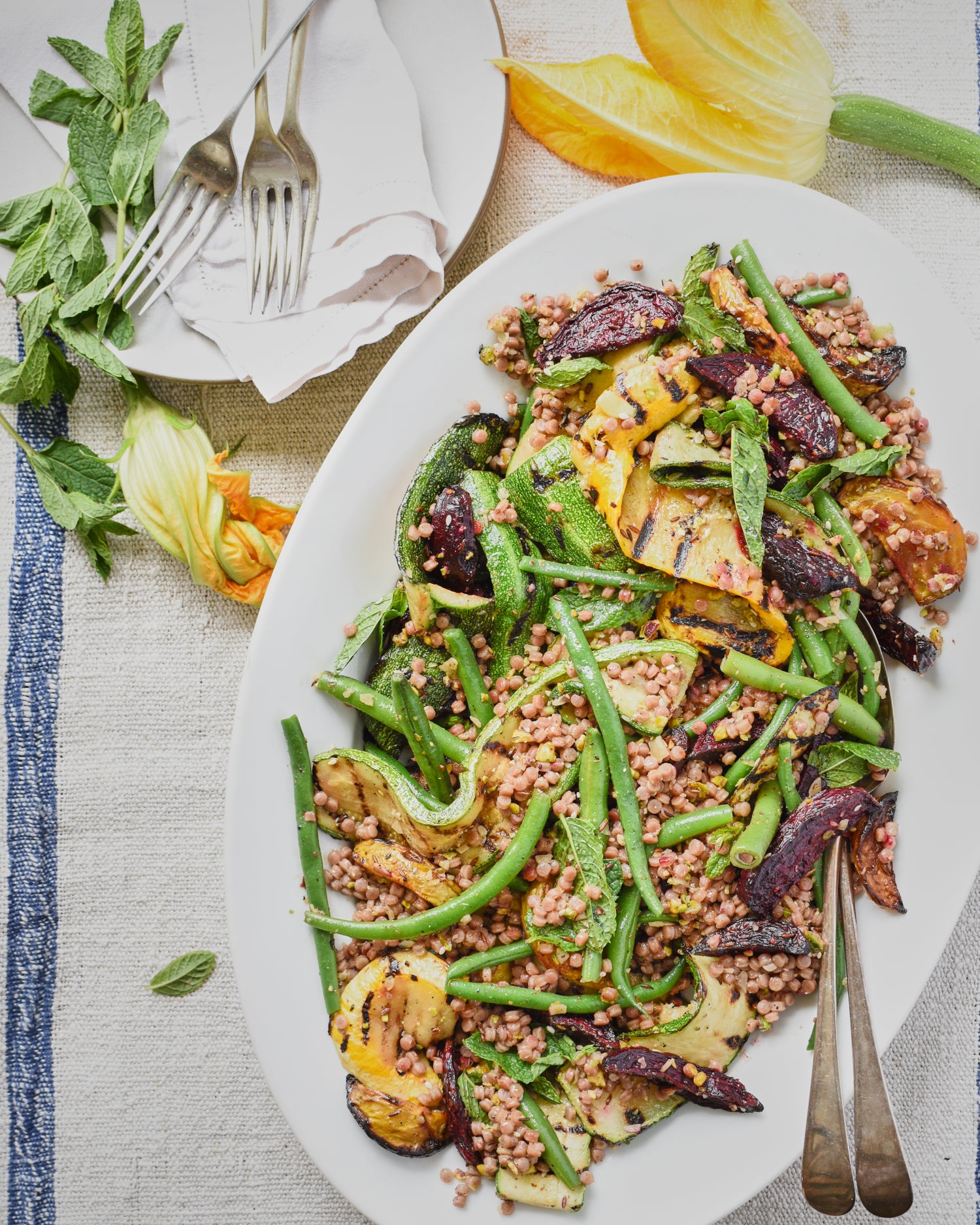 Za’atar Cous Cous Salad with Roasted Vegetables | Recipes | Aspall