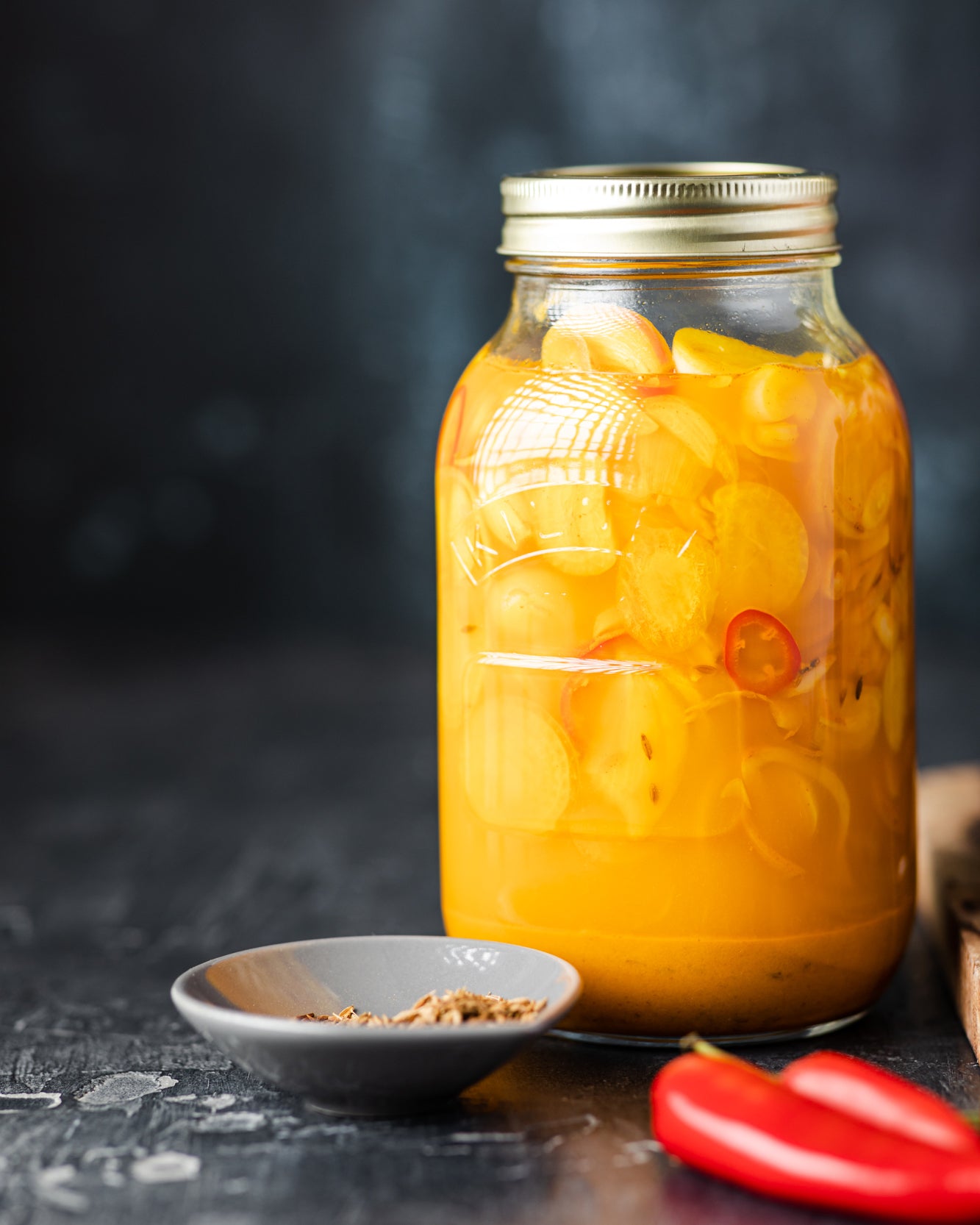 Pickled Shallots with Turmeric, Chilli and Coriander Seeds&ndash; Aspall